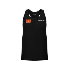 Áo Tanktop Chạy Bộ Vải Lưới Đen Seamless - Không Đường May