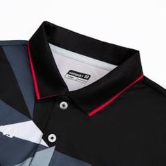 Áo Pickleball - Tennis polo họa tiết xanh đen