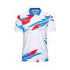 Áo Pickleball - Tennis polo họa tiết trắng phối xanh