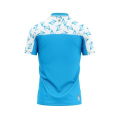 Áo thun đồng phục polo xanh ya phối họa tiết trắng