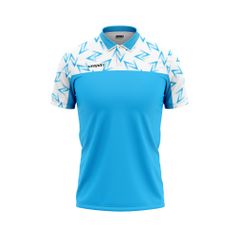 Áo thun đồng phục polo xanh ya phối họa tiết trắng