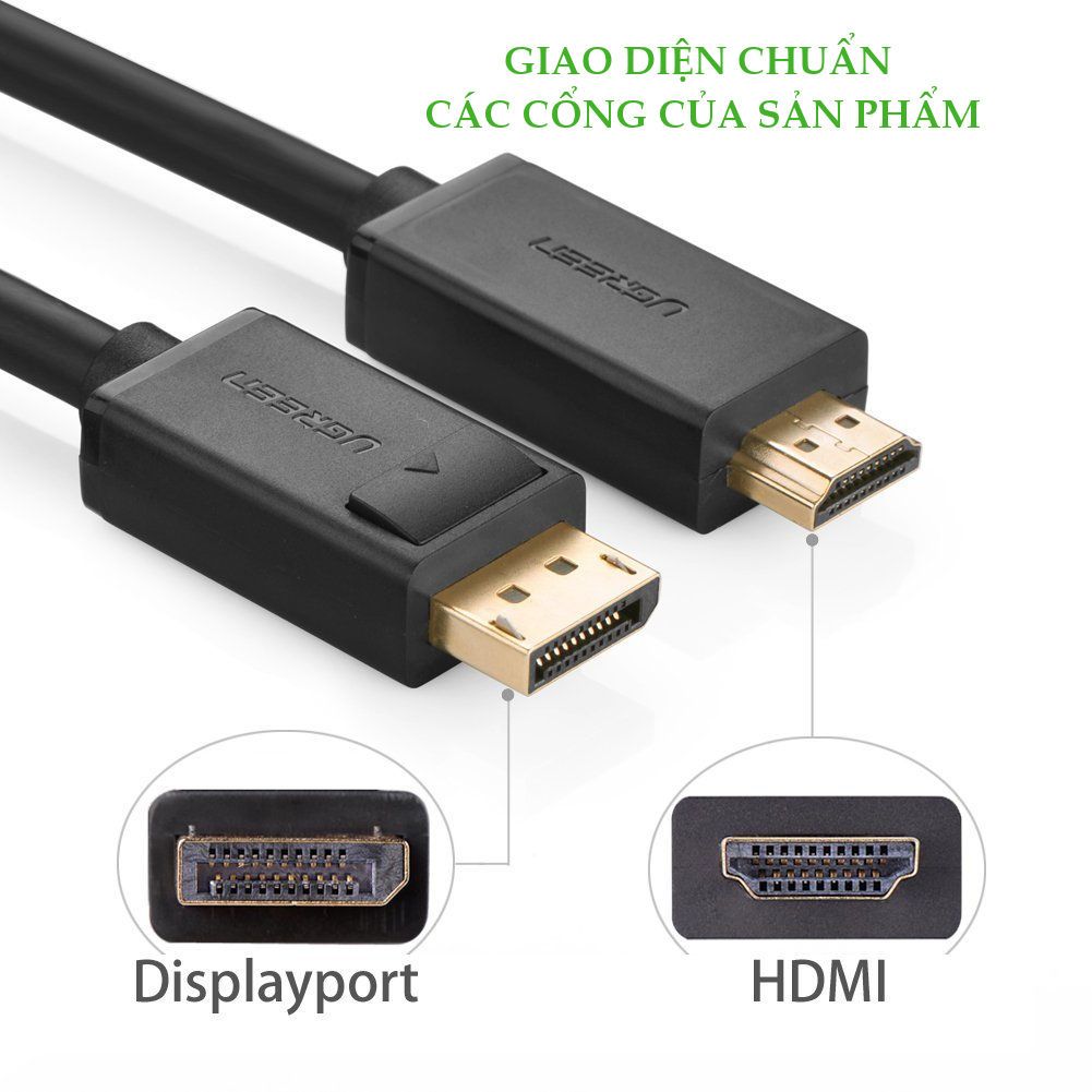 CABLE UGREEN DISPLAYPORT TO HDMI 1.5M 10239