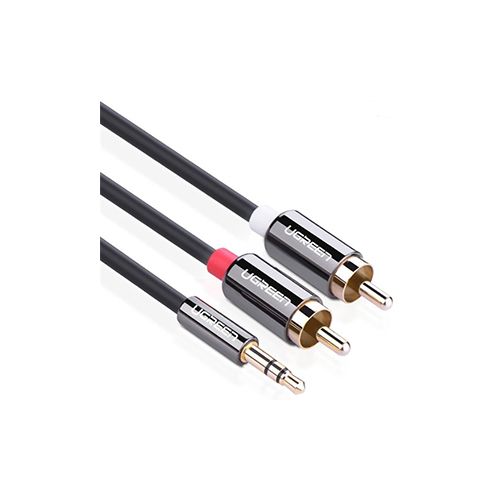 CÁP CHUYỂN UGREEN AUDIO 3,5MM ra 2 ĐẦU RCA (3M)