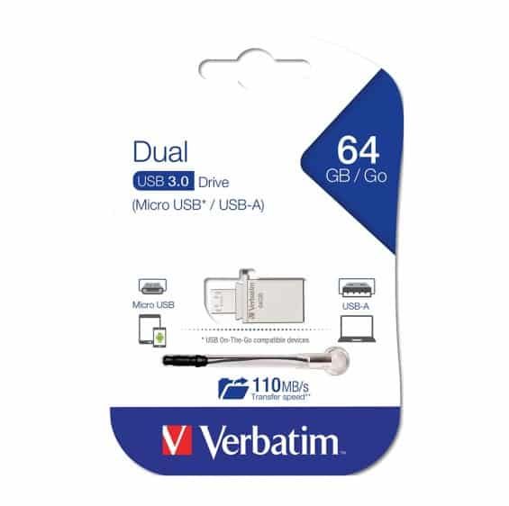 USB 64GB VERBATIM OTG MICRO 49827