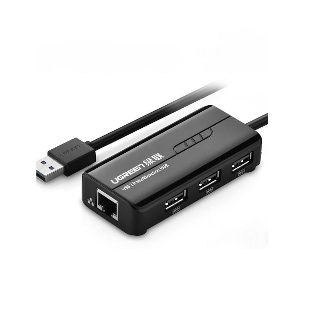 HUB UGREEN USB 3 CỔNG 2.0 và 1 CỔNG LAN 10/100Mbps