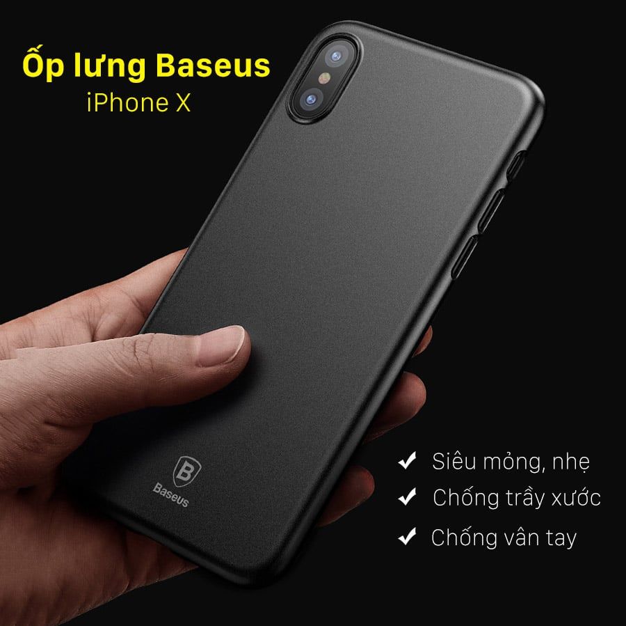 ỐP LƯNG BASUS IP XSMAX ĐEN NHÁM