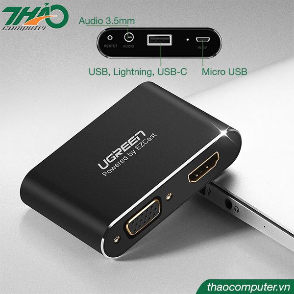 BỘ CHUYỂN ĐỔI Lightning, Micro USB, USB Type C, USB sang HDMI + VGA