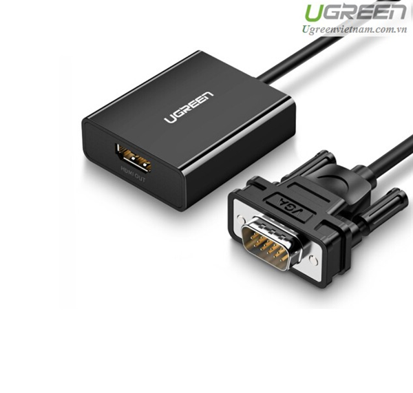 CABLE UGREEN VGA TO HDMI BK 60814