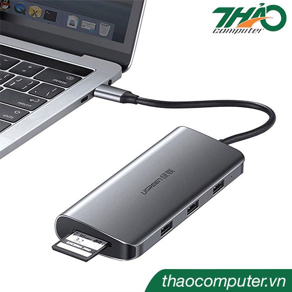 CÁP CHUYỂN UGREEN USB TYPE-C ra HDMI + VGA + USB 3.0 + LAN - 40873