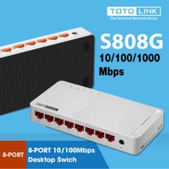 NETWORK SWITCH 8 PORT TOTO-LINK S808G 1000Mbps