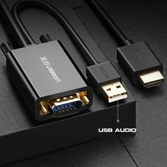 CÁP UGREEN VGA Ra HDMI + AUDIO CONVERTER CABLE