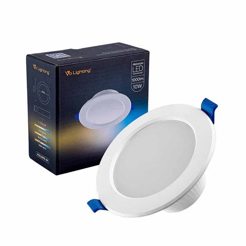 Đèn LED Âm trần Downlight 10W -  Vỏ Nhựa, Nhôm
