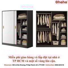 Tủ quần áo gỗ công nghiệp 2 cánh lùa Ohaha nhiều màu đa dạng - CL004