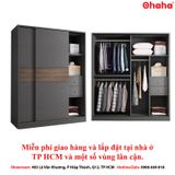 Tủ quần áo gỗ công nghiệp 2 cánh lùa phối màu hiện đại Ohaha - PM002