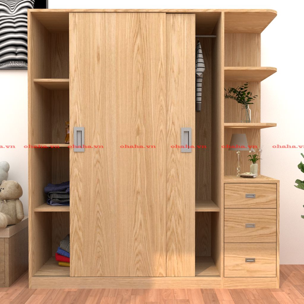 Tủ Quần Áo Gỗ Cao Cấp OHAHA 008
