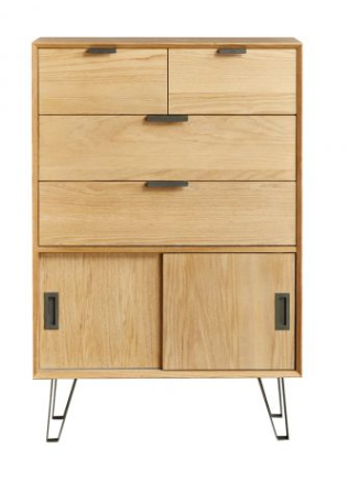 TỦ NHIỀU NGĂN GỖ HDF PHỦ VERNEER SỒI CAO CẤP OHAHA 001