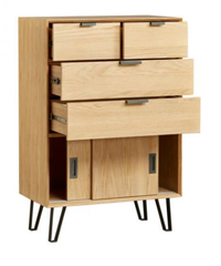 TỦ NHIỀU NGĂN GỖ HDF PHỦ VERNEER SỒI CAO CẤP OHAHA 001