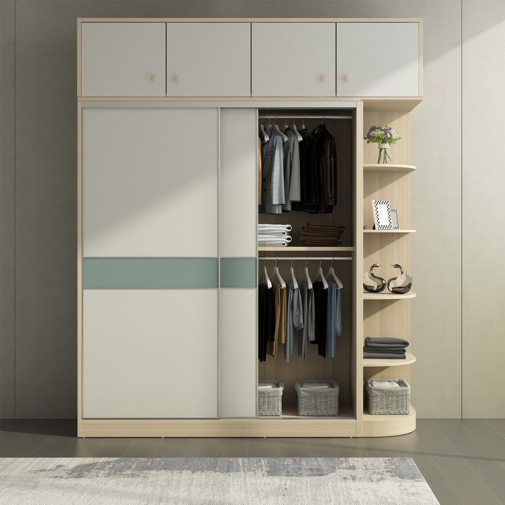 Tủ Quần Áo Gỗ Công Nghiệp Cánh Lùa Hiện Đại OHAHA - CL026