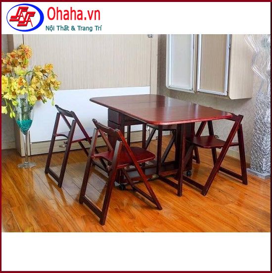 Bàn Ăn Xếp Gọn 4 Ghế (TN nội Địa)  BBA026-OH OHAHA