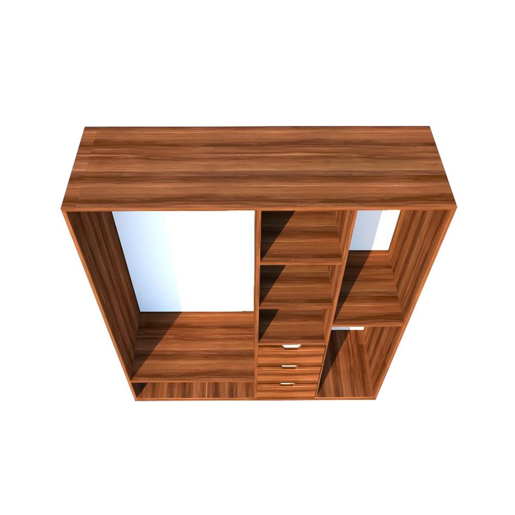 Tủ quần áo gỗ công nghiệp 3 cánh Ohaha (Nâu phối trắng) - TQA017