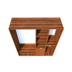 Tủ quần áo gỗ công nghiệp 3 cánh Ohaha (Nâu phối trắng) - TQA017