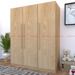 Tủ quần áo gỗ cao su tự nhiên phủ venner sồi Ohaha - VE005