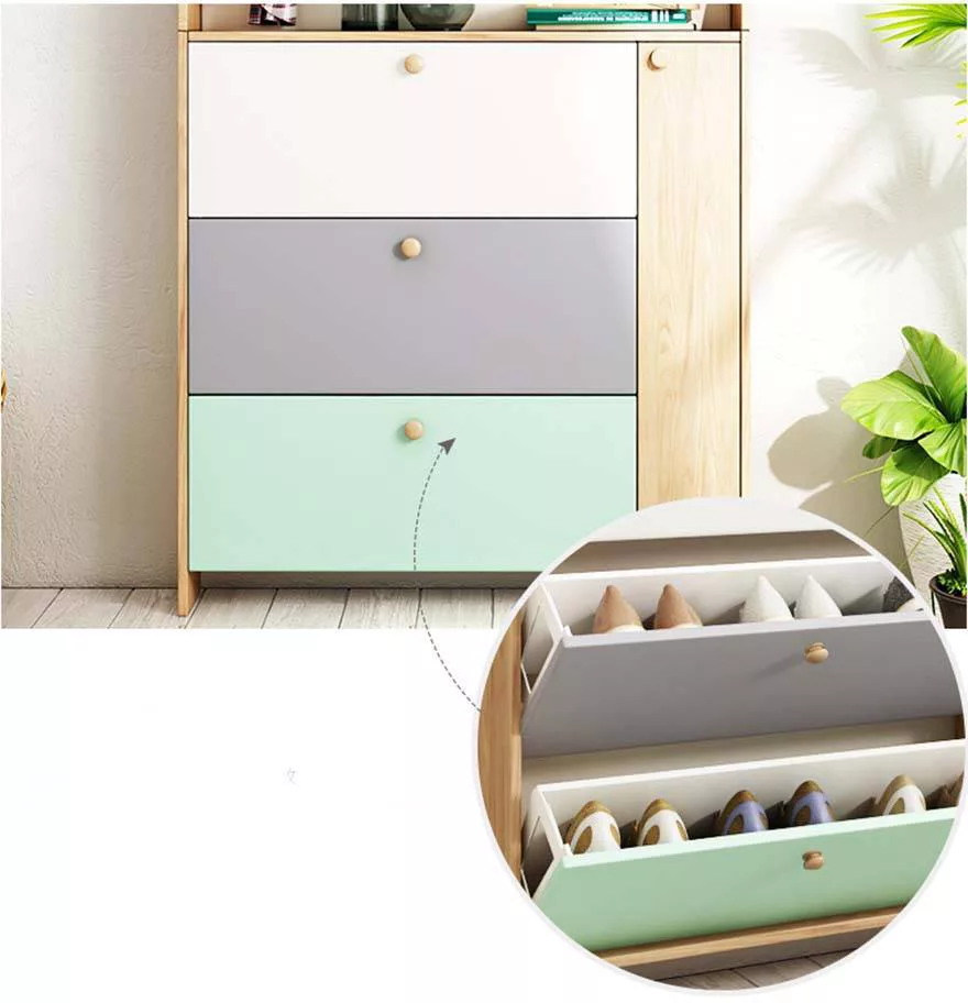 Tủ giày thông minh nhiều ngăn tiện dụng có giá treo Ohaha - TG029