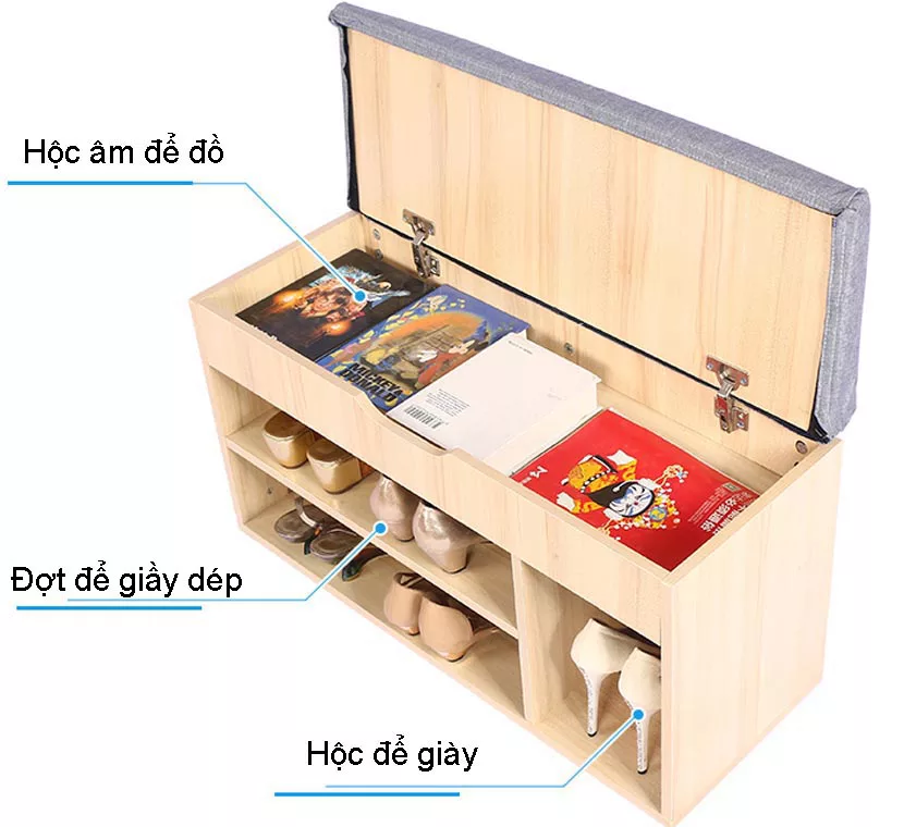 Tủ giày thông minh bọc nệm Ohaha - TG041