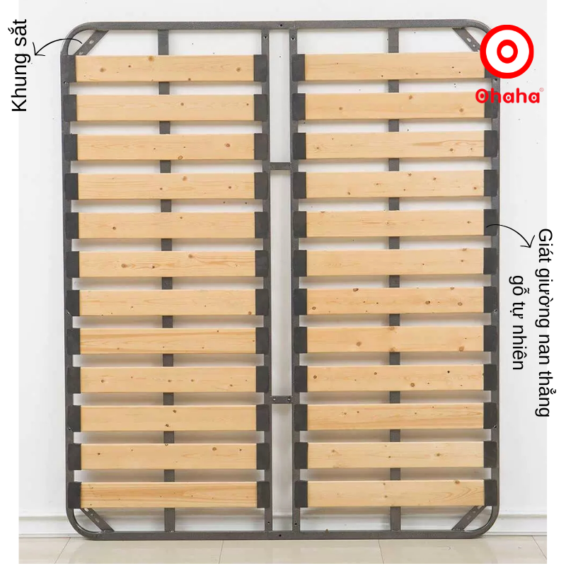 Giường ngủ gỗ bọc da cao cấp Ohaha có kèm tab - GN024