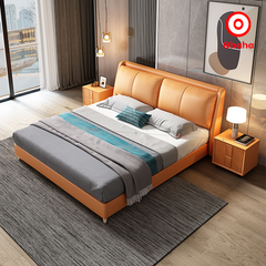 Giường ngủ gỗ bọc da cao cấp Ohaha có kèm tab - GN024