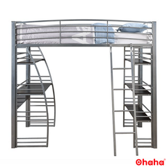 Giường tầng thông minh khung sắt có bàn học Ohaha - GTS007