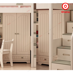 Giường tầng thông minh cao cấp Ohaha có tủ áo và bàn học - GTCC026