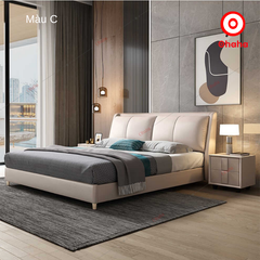Giường ngủ gỗ bọc da cao cấp Ohaha có kèm tab - GN024