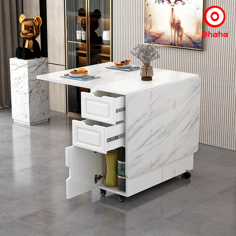 Bàn ăn thông minh xếp gọn Ohaha có bánh xe - BA026