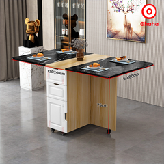 Bàn ăn thông minh xếp gọn Ohaha có bánh xe - BA026