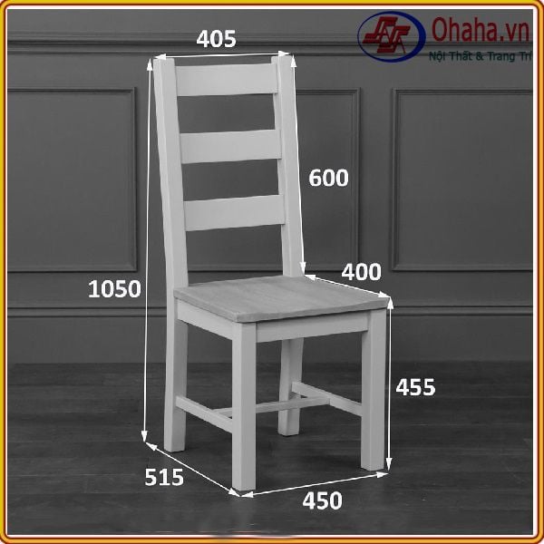 GHẾ GỖ SỒI – MẶT GỖ 10-OH OHAHA