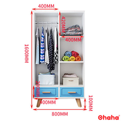 Tủ Quần Áo Trẻ Em Hiện Đại Ohaha - TAK005