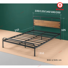 Giường sắt hiện đại Ohaha - GS010