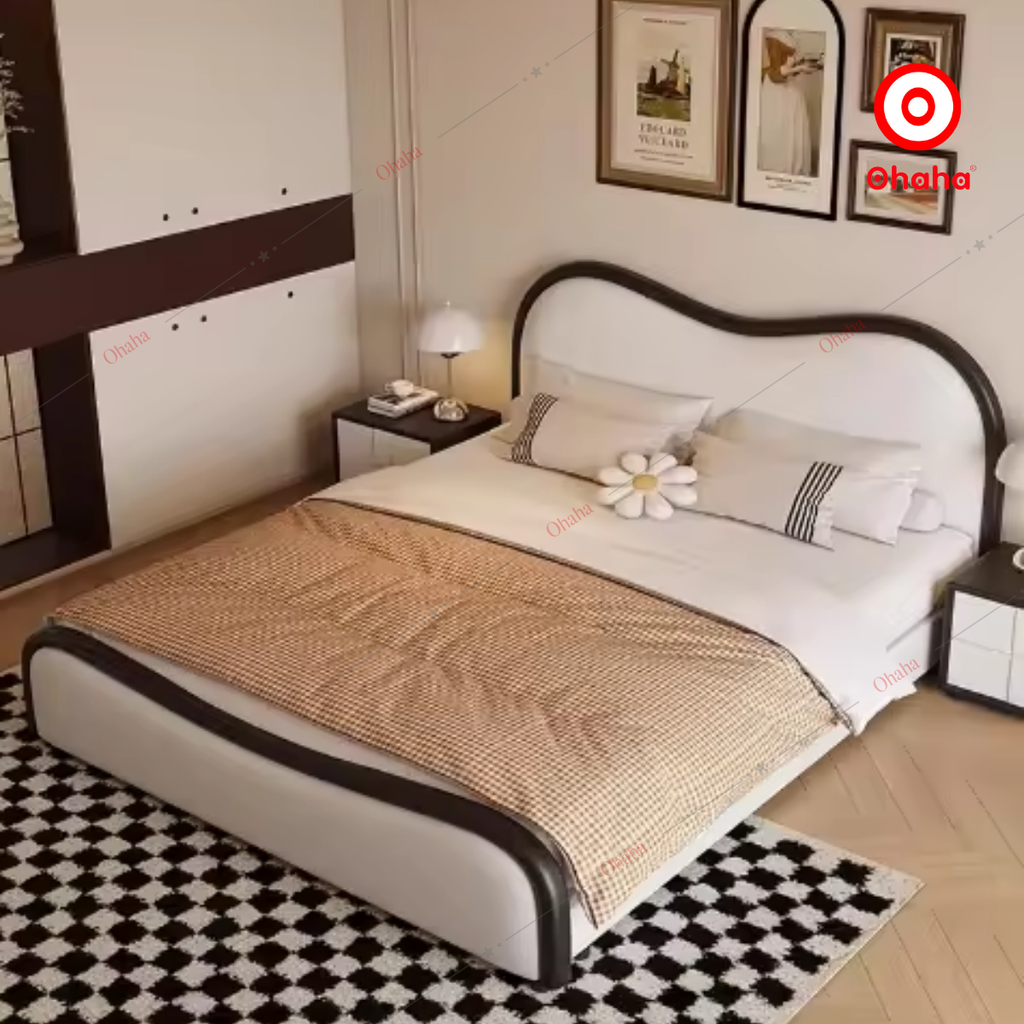 Giường ngủ công nghiệp bọc nệm OHAHA - GN037