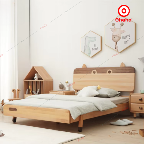 Giường ngủ hiện đại hình chú bò cho bé - GTE011