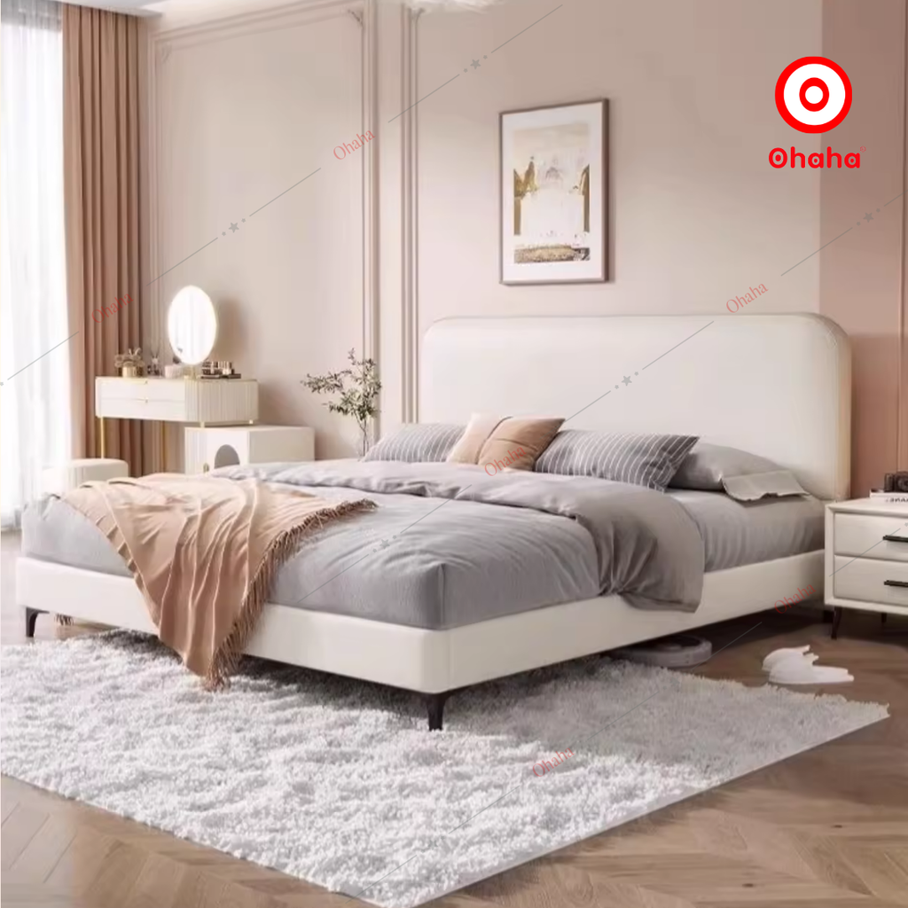 Giường ngủ công nghiệp bọc nệm OHAHA - GN038