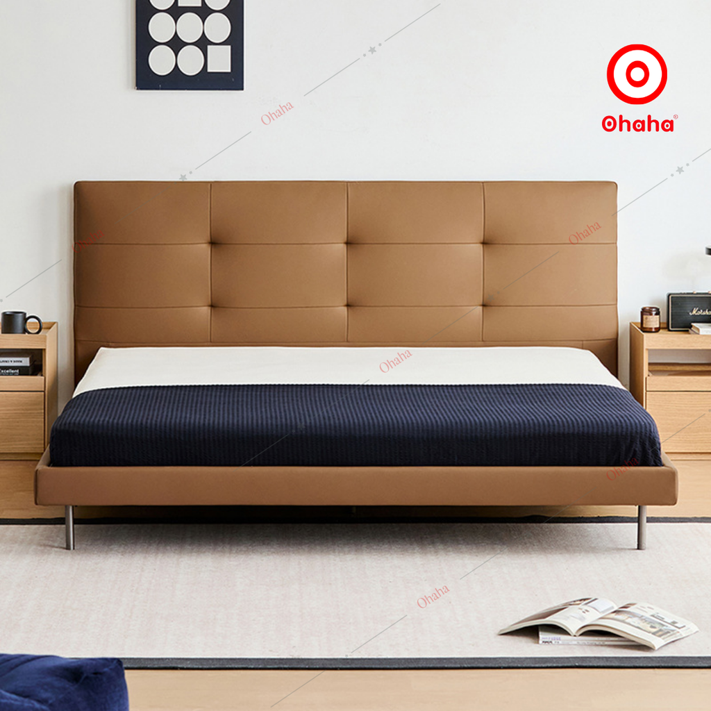 Giường ngủ công nghiệp bọc nệm OHAHA - GN039