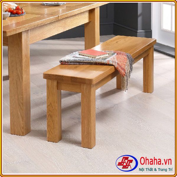 GHẾ BĂNG GỖ SỒI – MẶT GỖ (90cm) 15-OH OHAHA