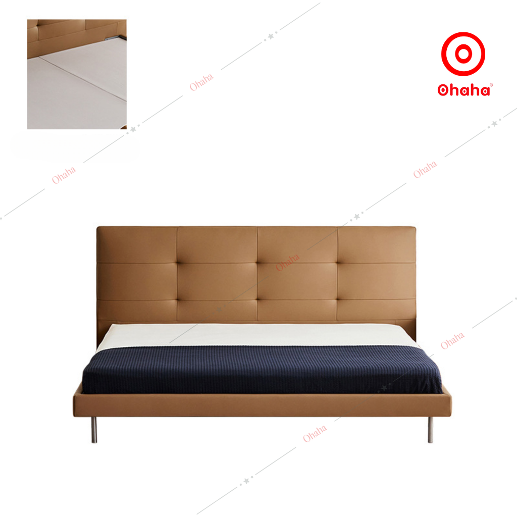 Giường ngủ công nghiệp bọc nệm OHAHA - GN039