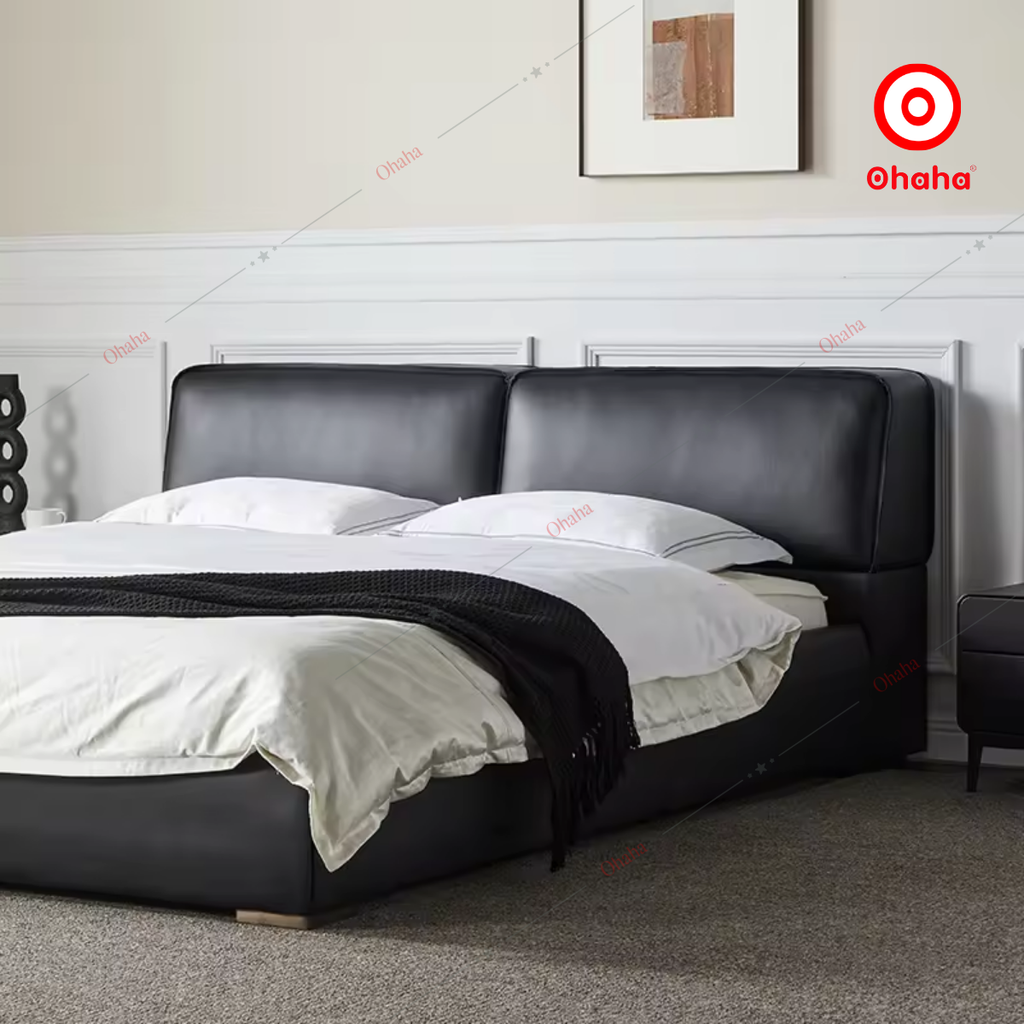 Giường ngủ công nghiệp bọc nệm OHAHA - GN040