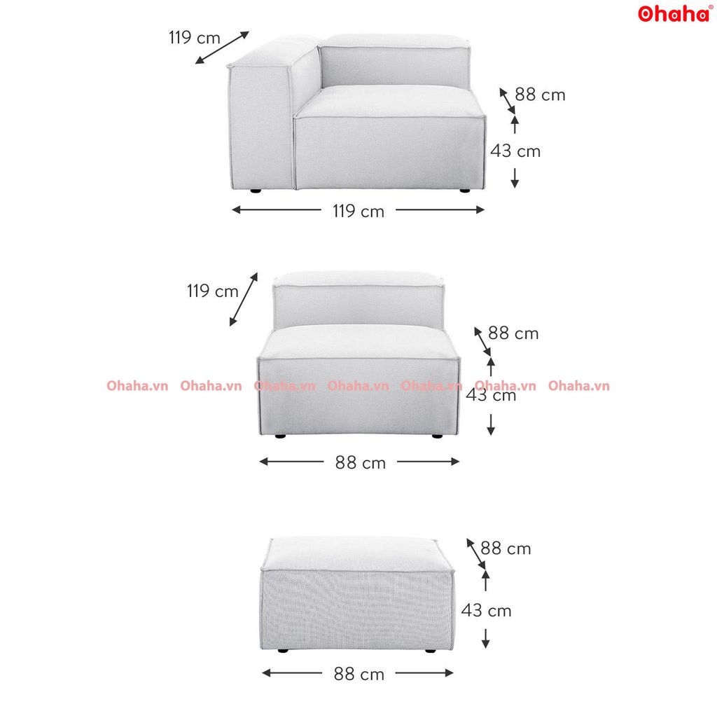 Ghế SOFA Module Xếp Gọn Tiện Dụng OHAHA - SF002
