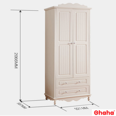 Tủ quần áo gỗ công nghiệp hiện đại Ohaha - HĐ006