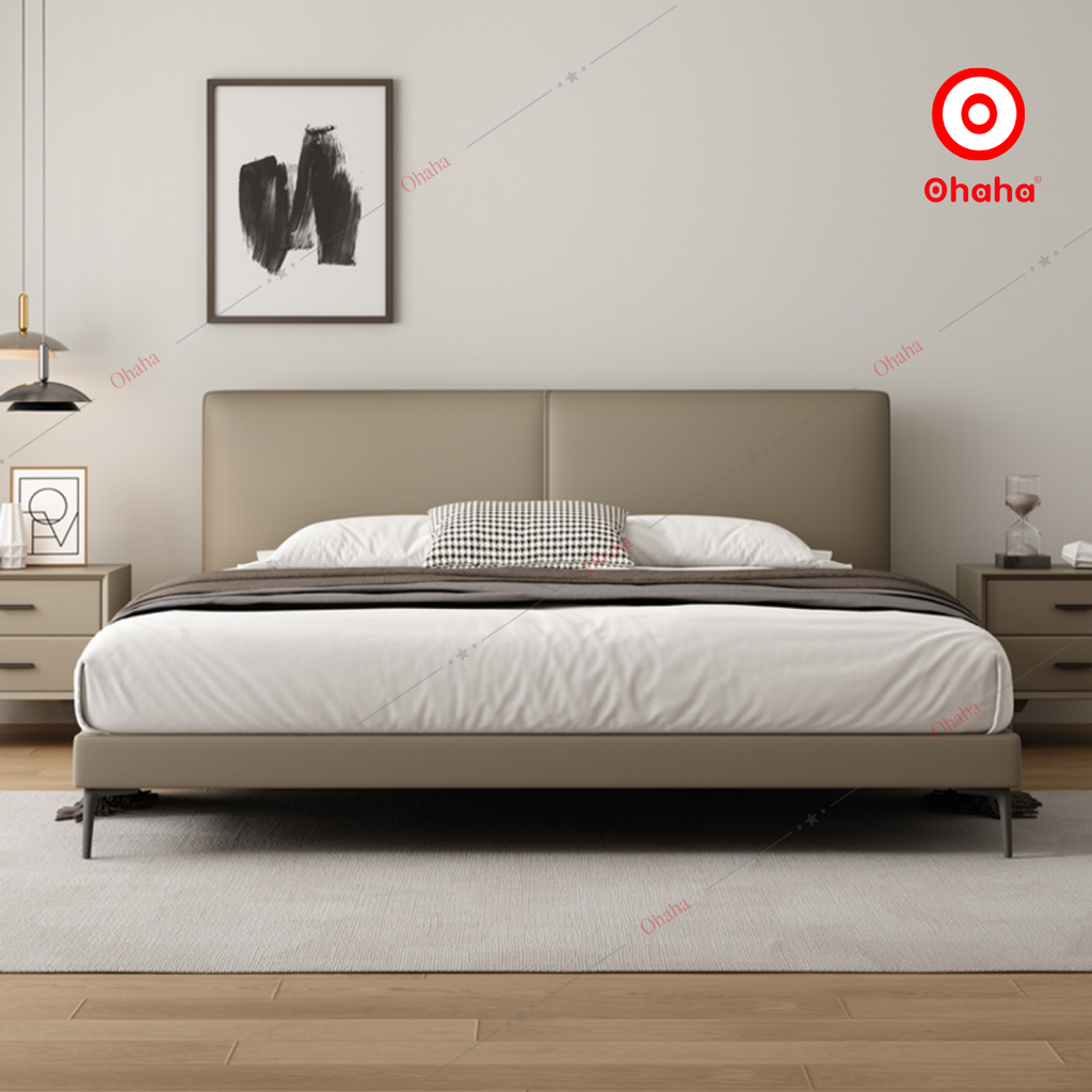 Giường ngủ công nghiệp bọc nệm OHAHA - GN041