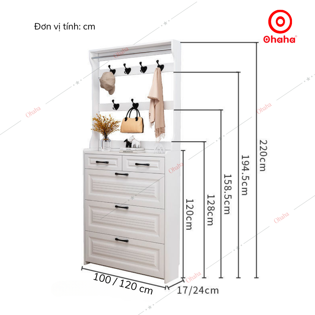 Tủ giày thông minh siêu mỏng cao cấp Ohaha - TGCC035