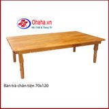 Bàn Trà Chân Tiện (70cm x 120cm) BT02-OH OHAHA